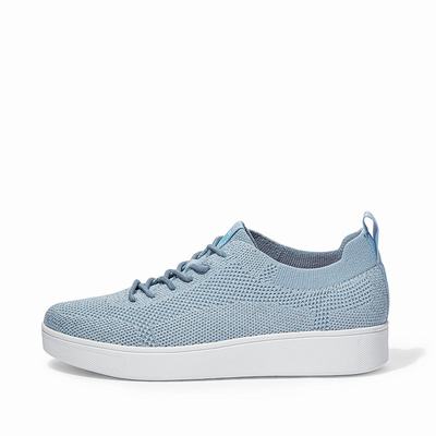 Fitflop Rally Airyknit - Sneaker Damen - Blau Silber (WYR179803)